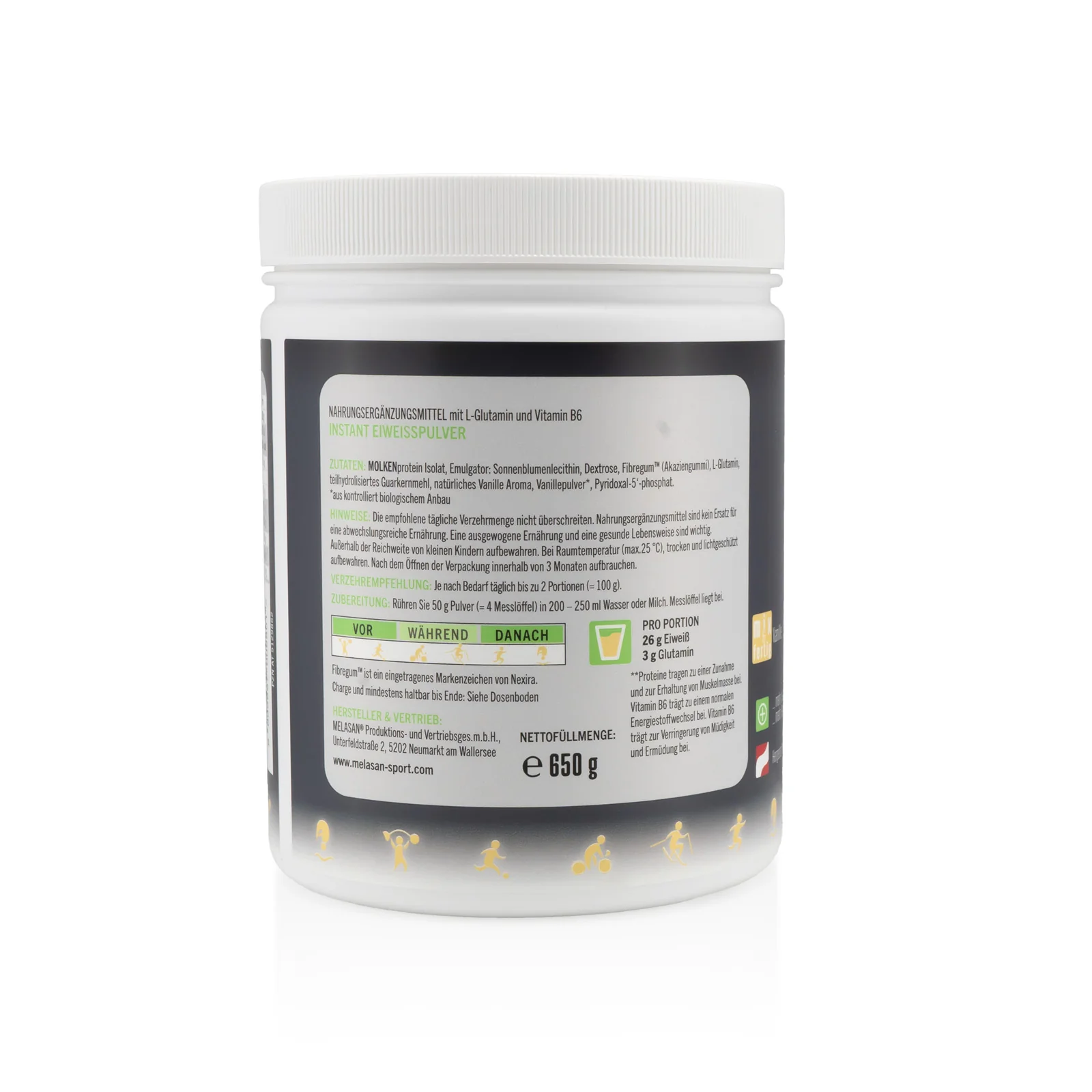 Melasan Sportgetränk Recovery Drink Vanille 650g - Image 3