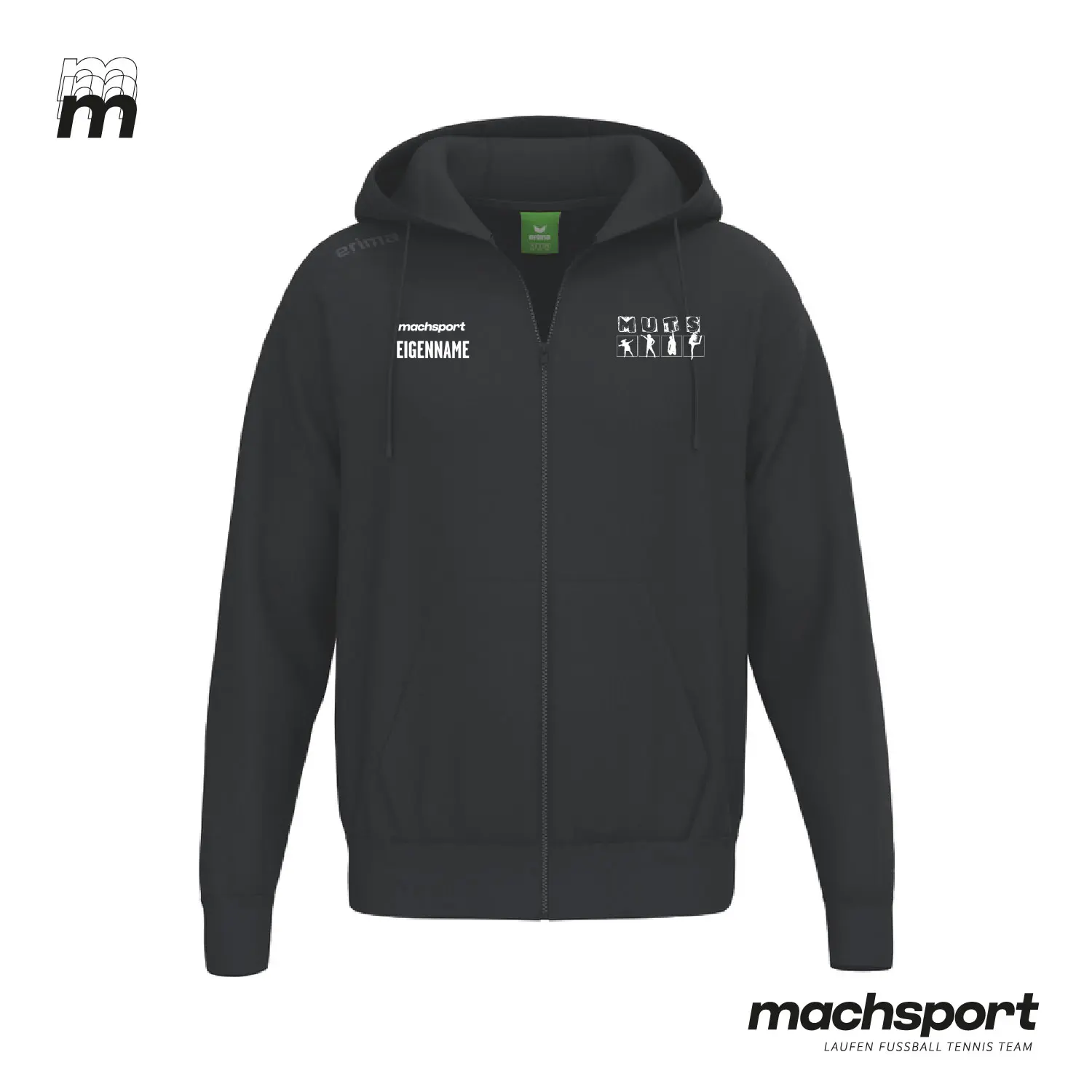 MUTS Zip-Hoodie schwarz
