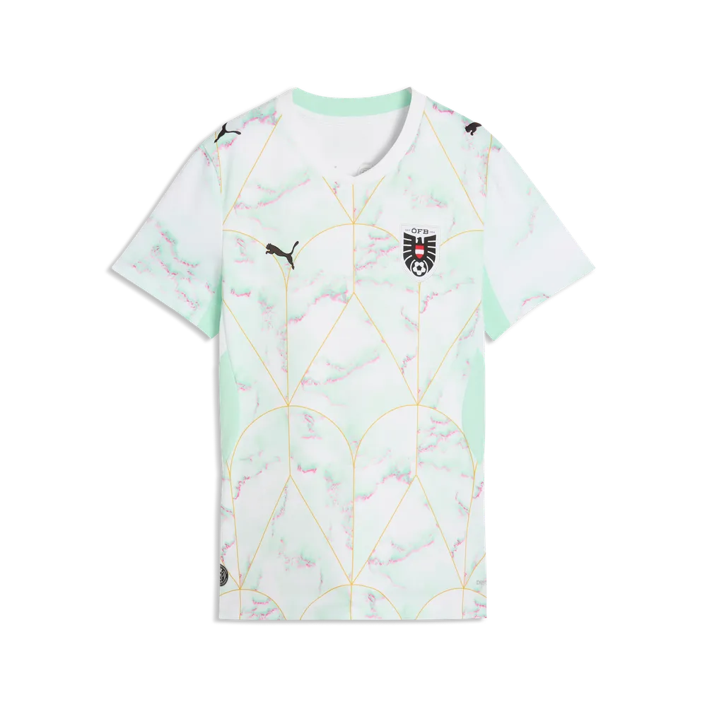 Österreich Damenfußballshirt ÖFB Away Jersey Replica, Auswärtstrikot für Spiel und Fan Einsatz mit DRYCELL und Teamdesign