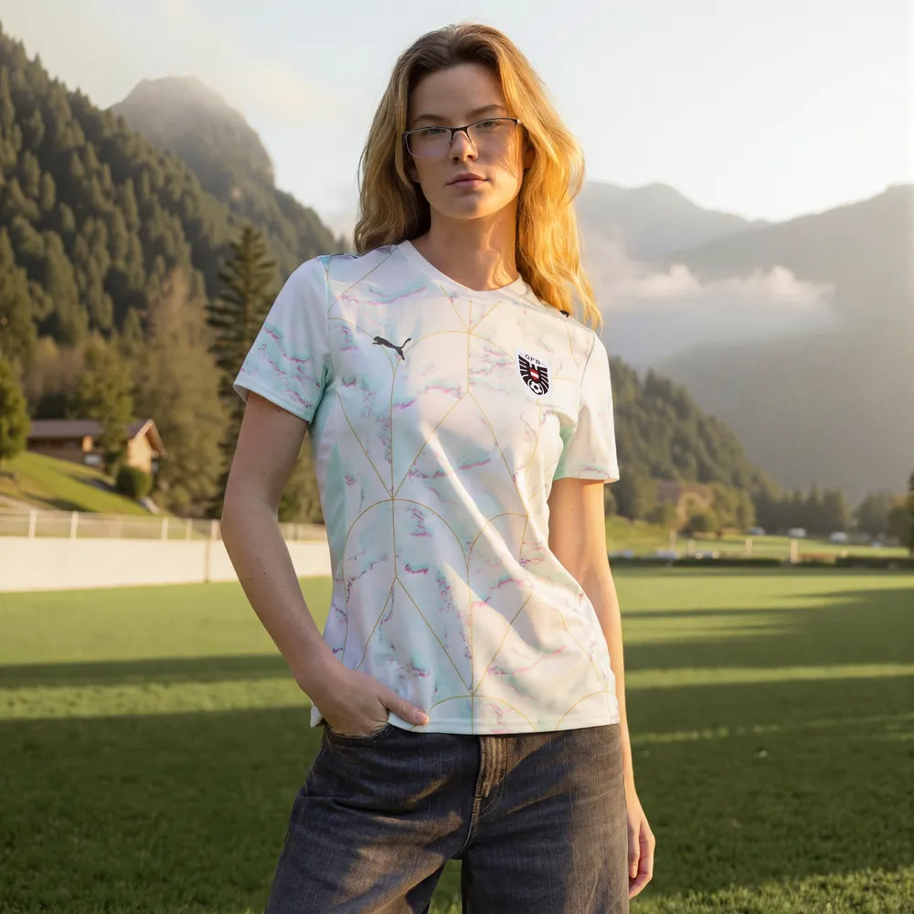 Österreich Damenfußballshirt ÖFB Away Jersey Replica, Auswärtstrikot für Spiel und Fan Einsatz mit DRYCELL und Teamdesign - Image 3