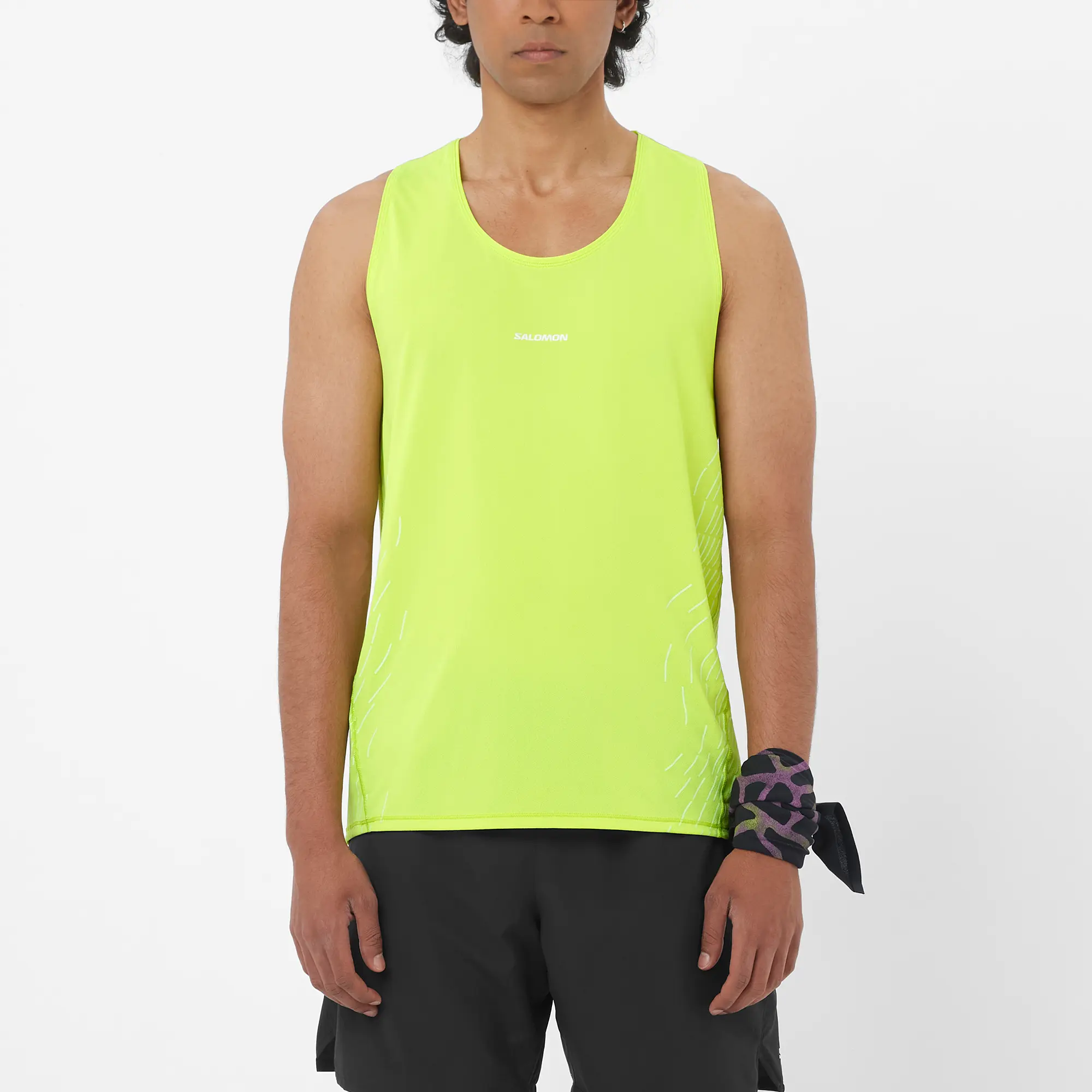 Salomon Herrenlaufshirt Sense Aero Singlet, leichtes Running Singlet für schnelle Läufe und hohe Atmungsaktivität, butterfly - Image 2
