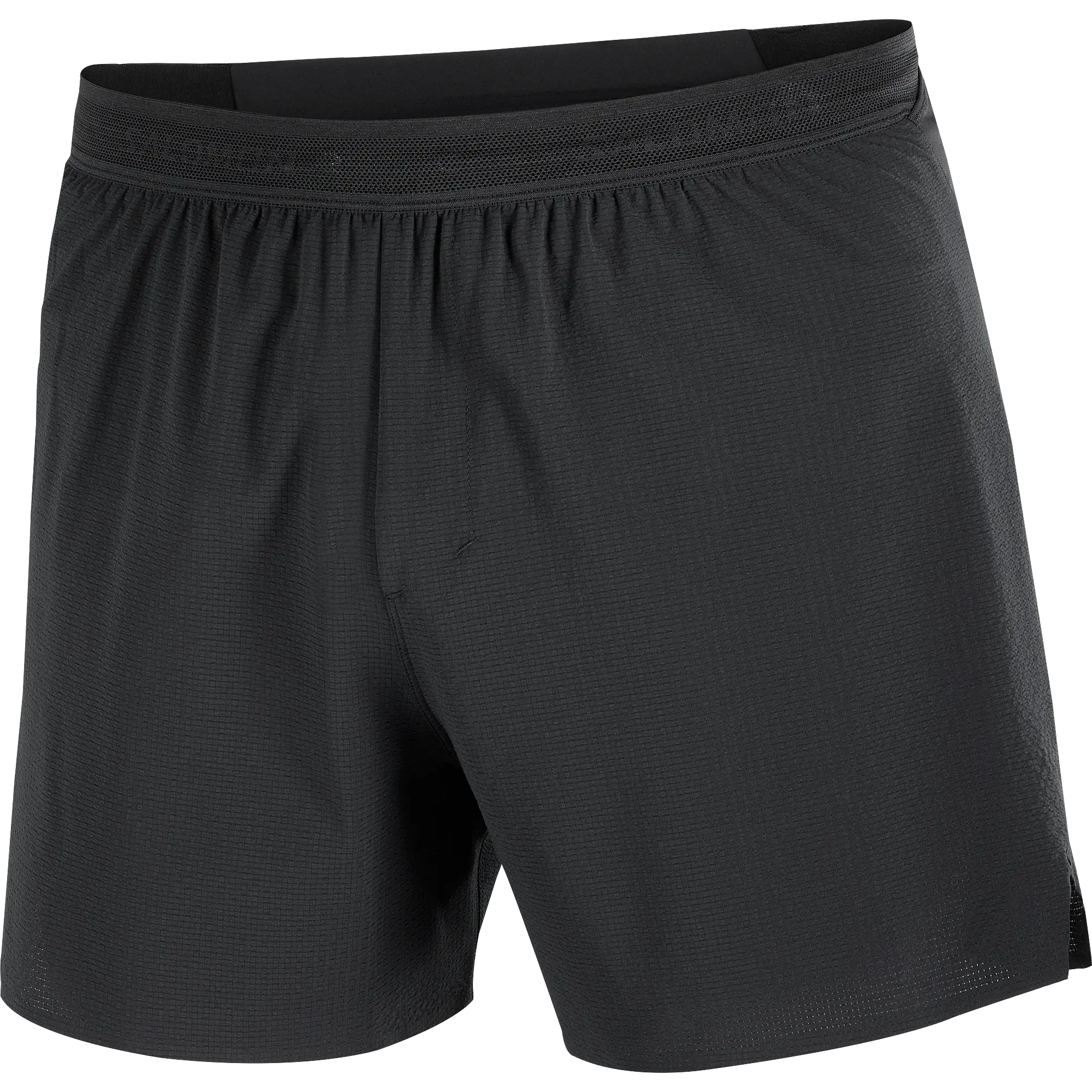 Salomon Sense Aero Stow 5, Laufshorts mit Grid Flow Material und Stauraum für Running und tägliches Training, deep black