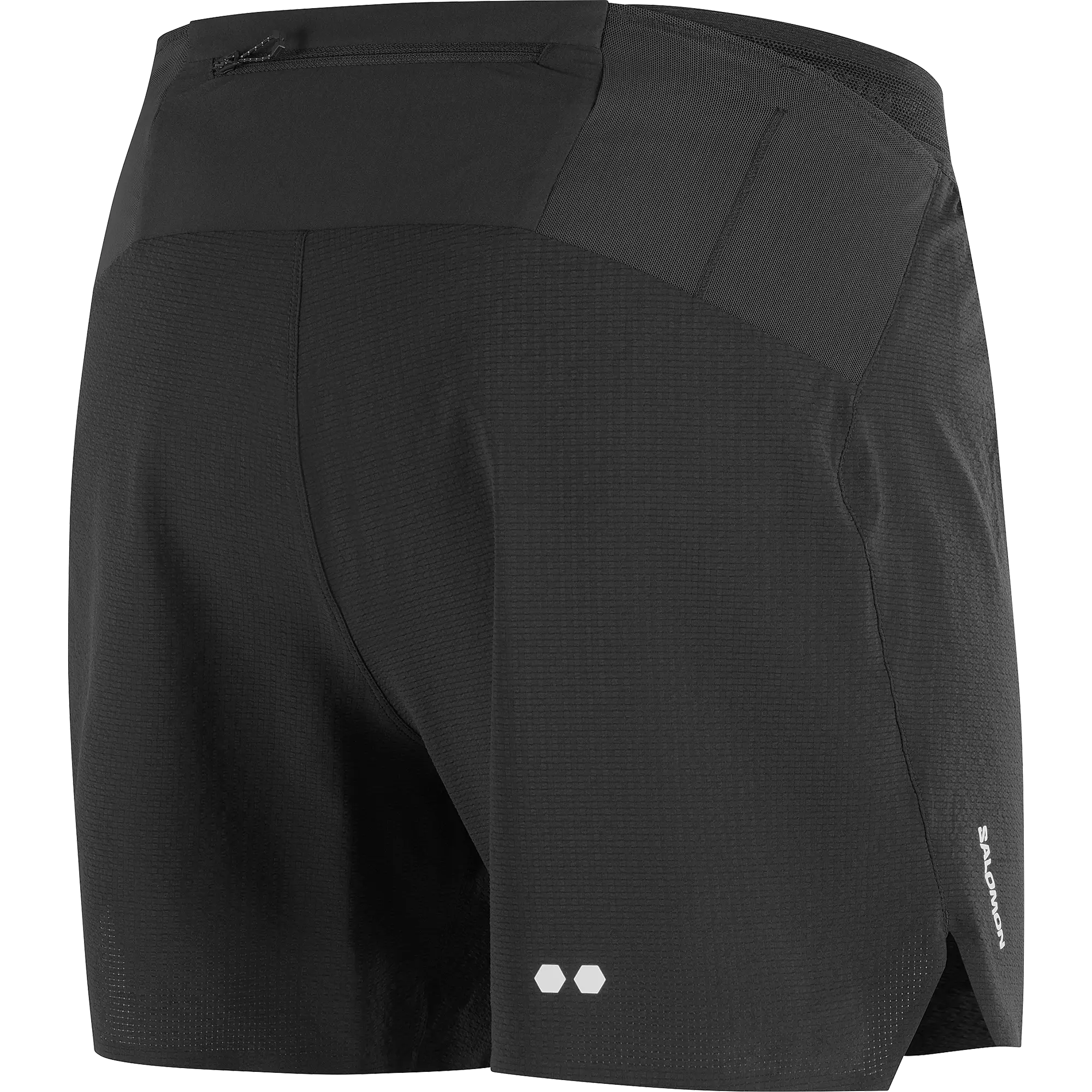 Salomon Sense Aero Stow 5, Laufshorts mit Grid Flow Material und Stauraum für Running und tägliches Training, deep black - Image 2