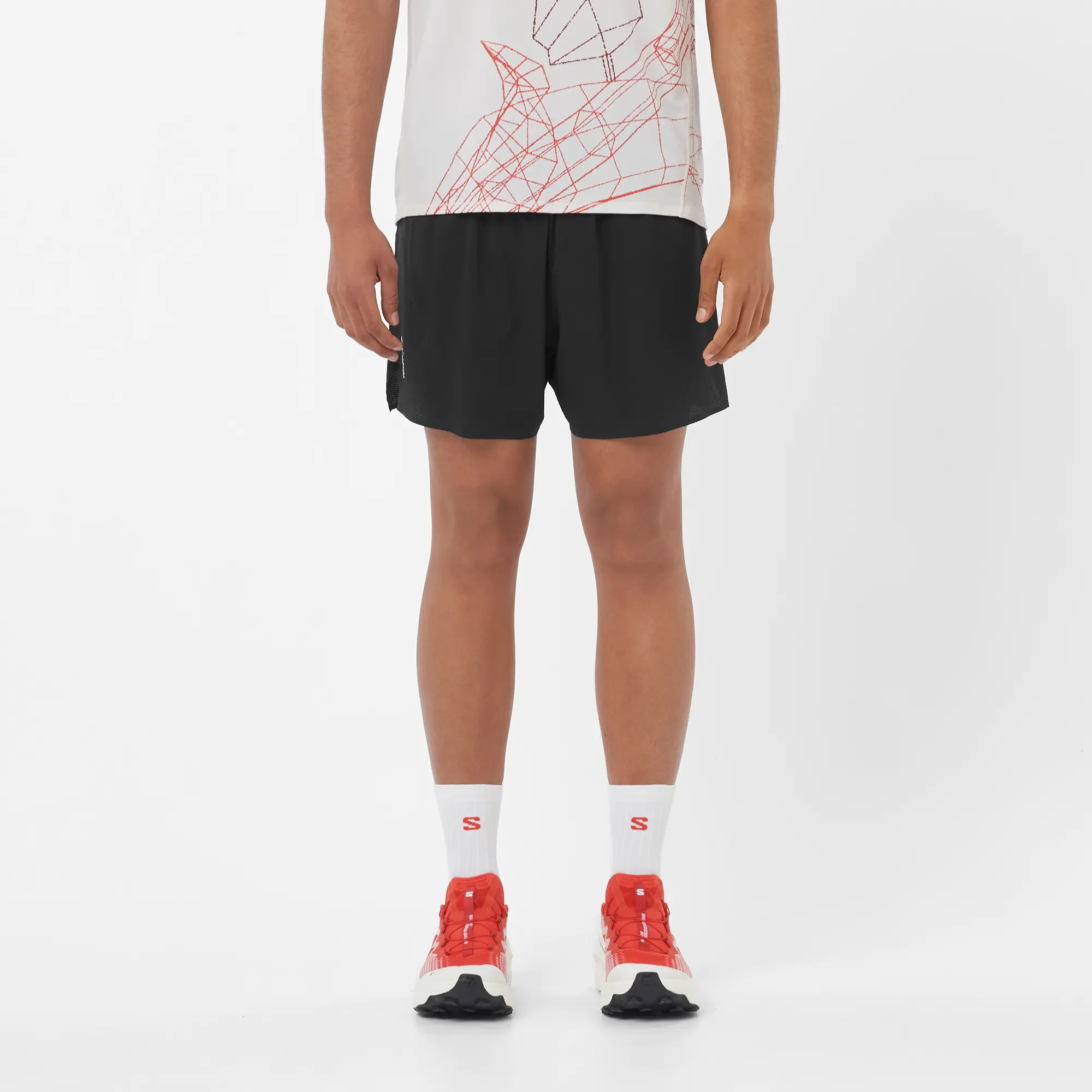 Salomon Sense Aero Stow 5, Laufshorts mit Grid Flow Material und Stauraum für Running und tägliches Training, deep black - Image 5