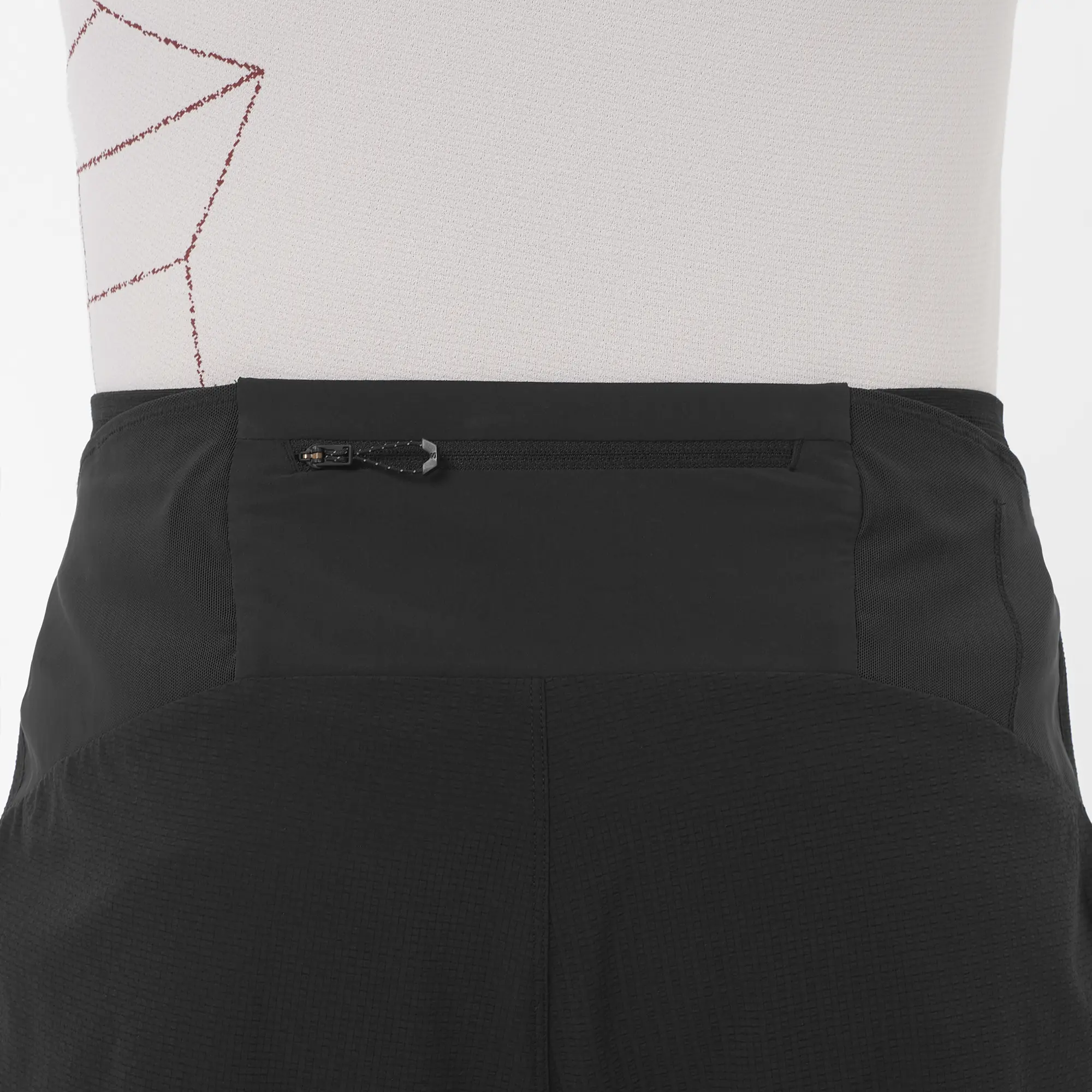 Salomon Sense Aero Stow 5, Laufshorts mit Grid Flow Material und Stauraum für Running und tägliches Training, deep black - Image 8