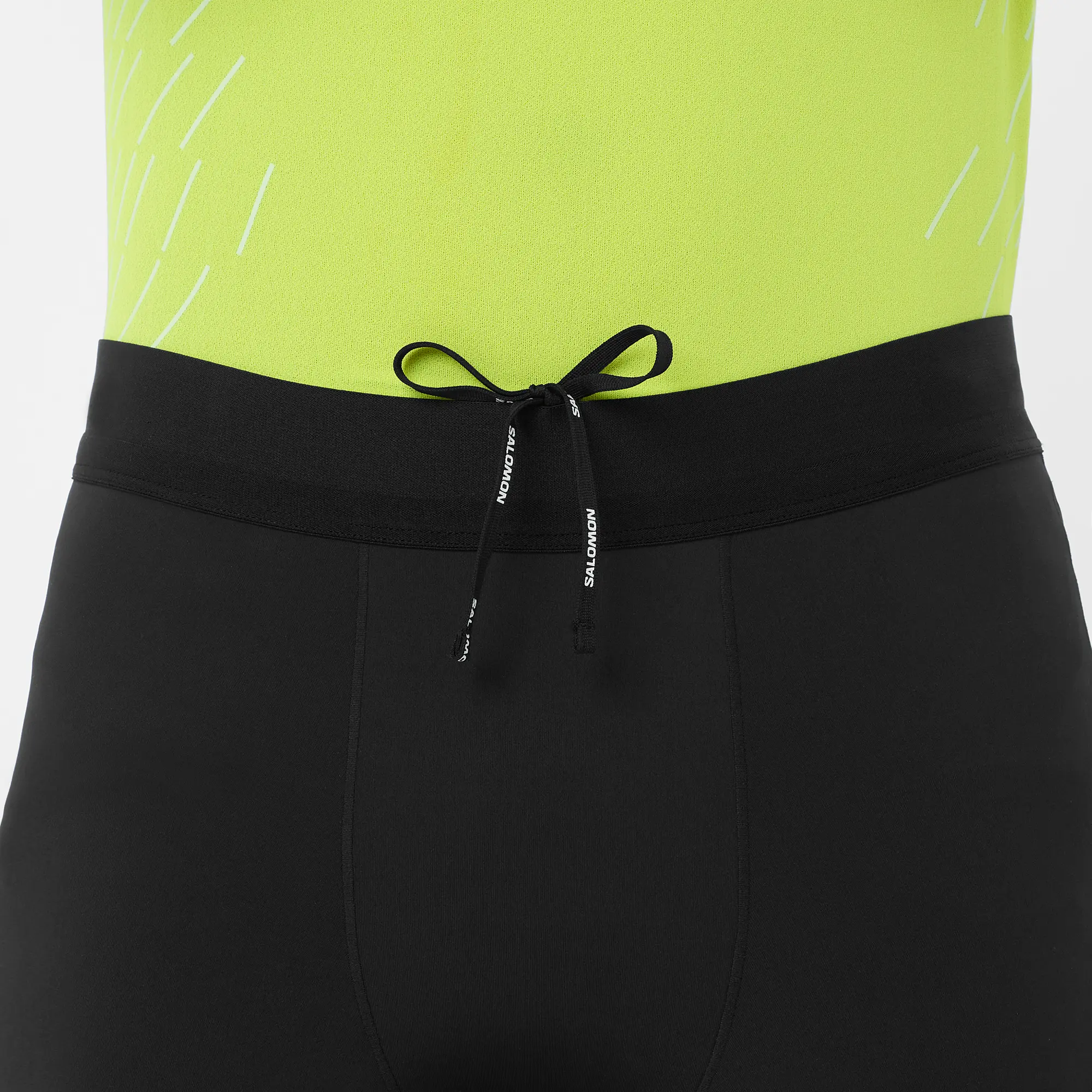 Salomon Sense Stow Short Tights 9, Laufshorts Tight mit Stauraumsystem und Reißverschlusstasche für Trailrunning, deep black - Image 3