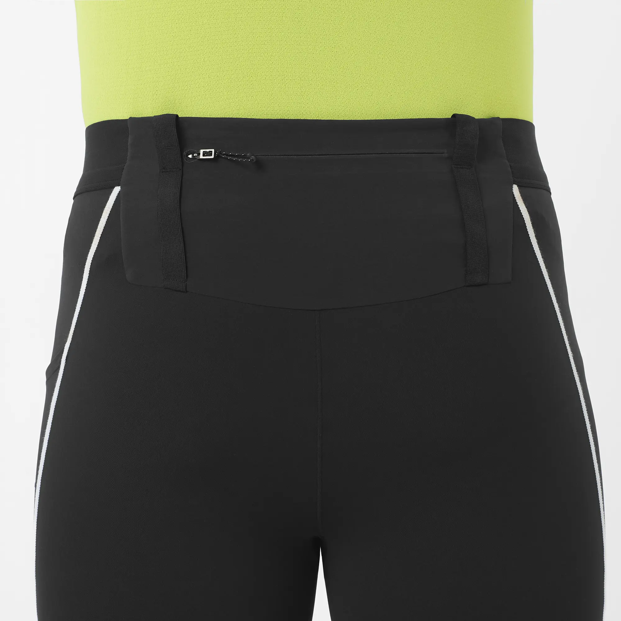 Salomon Sense Stow Short Tights 9, Laufshorts Tight mit Stauraumsystem und Reißverschlusstasche für Trailrunning, deep black - Image 4