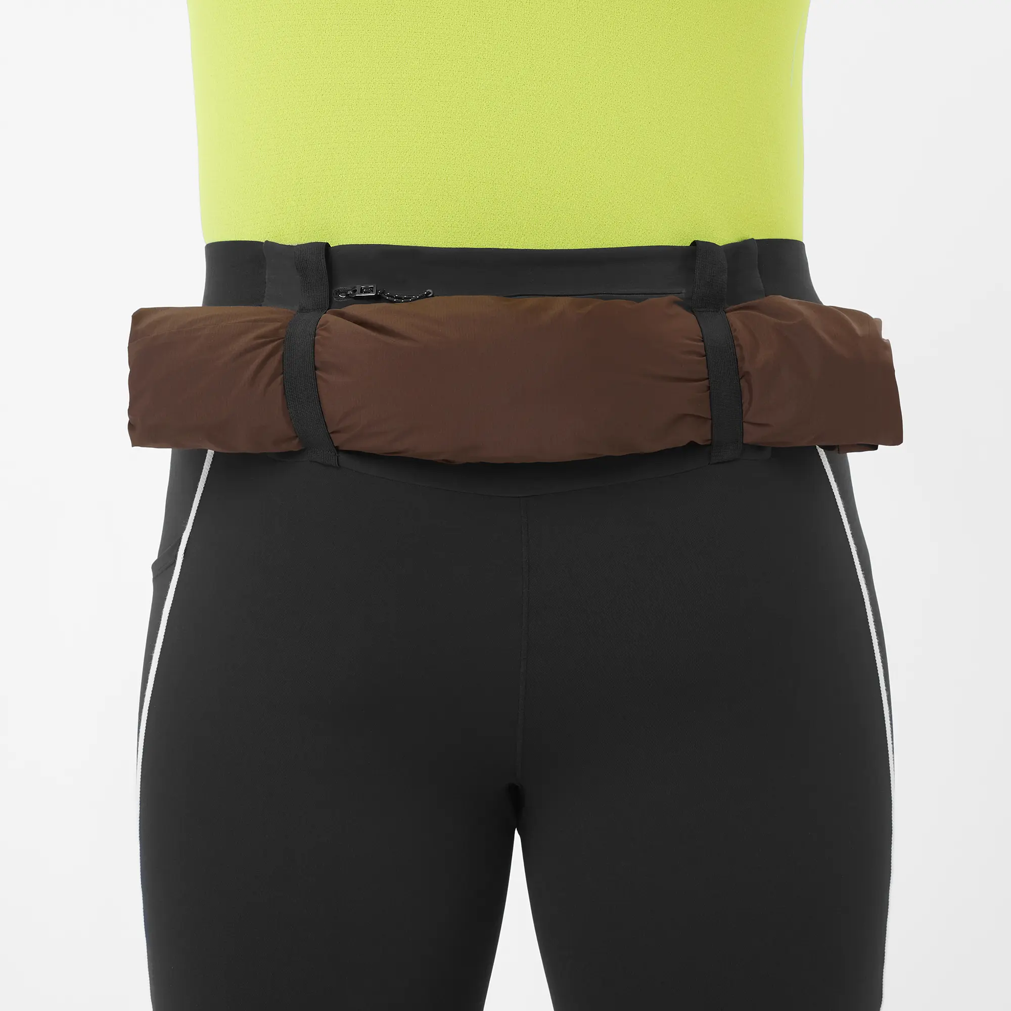 Salomon Sense Stow Short Tights 9, Laufshorts Tight mit Stauraumsystem und Reißverschlusstasche für Trailrunning, deep black - Image 5