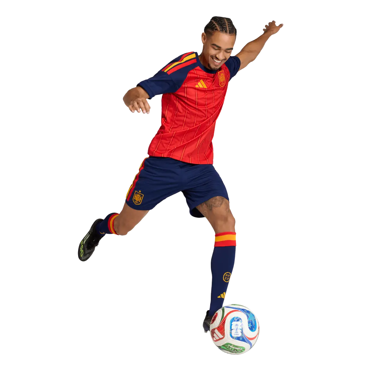 Spanien Herrenfußballshort Home 2026, Heimshorts mit Climacool für Spiel, Training und Fan Einsatz - Image 4