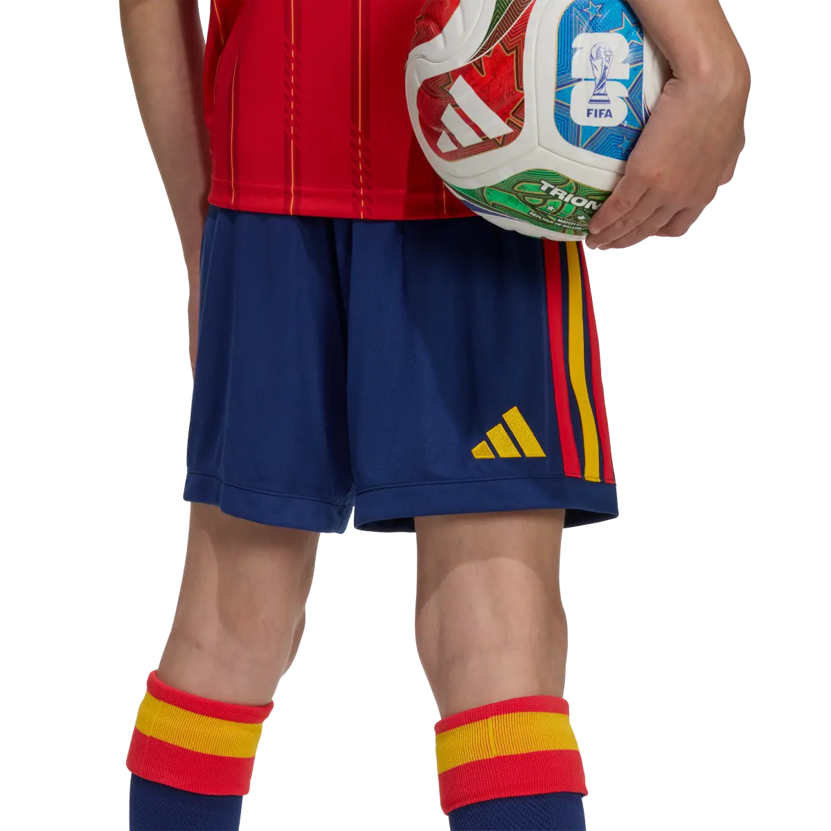 Spanien Kinderfußballshort Home Shorts, Heimshorts mit Climacool für Spiel, Training und Fan Einsatz - Image 5