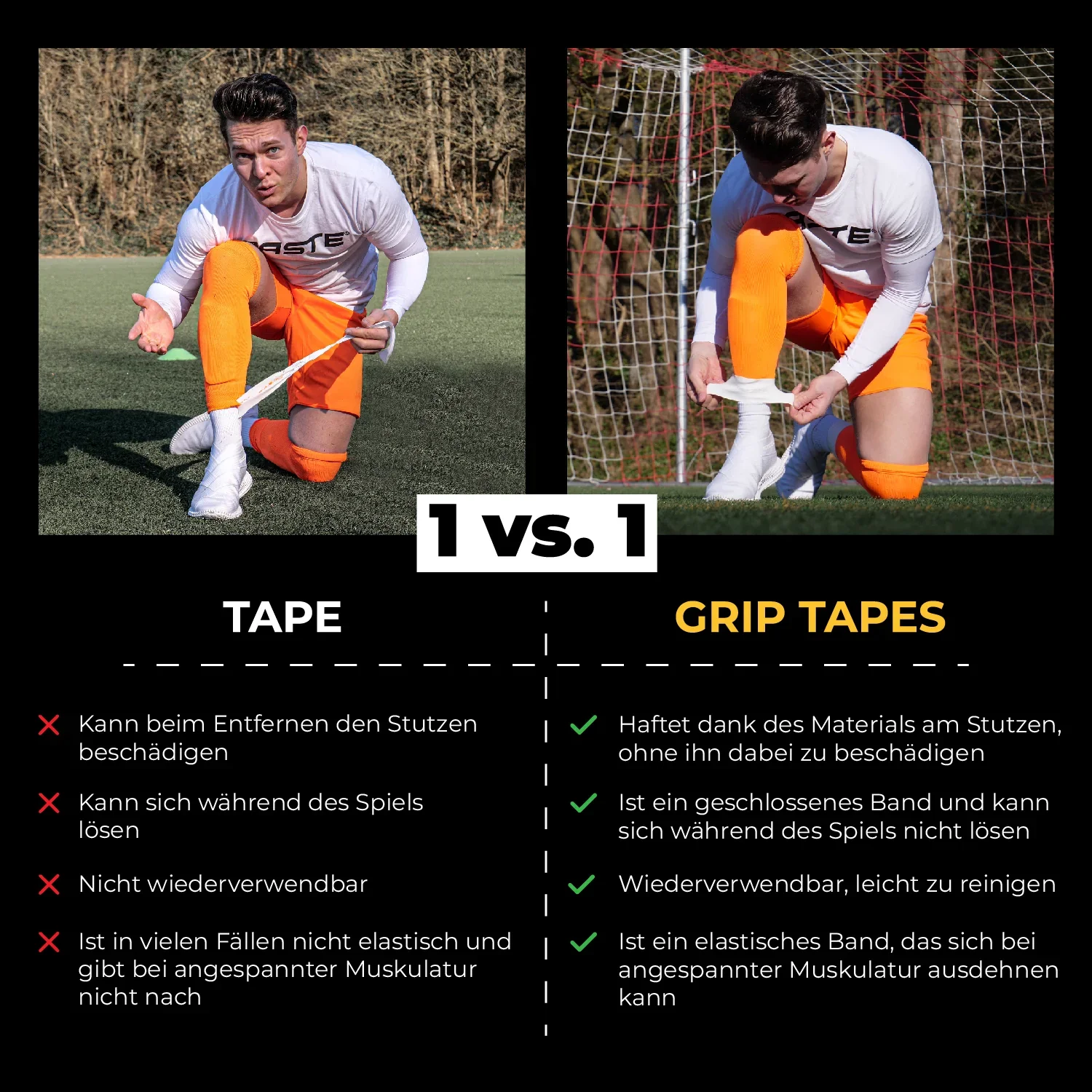 Tapedesign Schienbeinschoner x Paste Grip Tapes, grau - Image 4