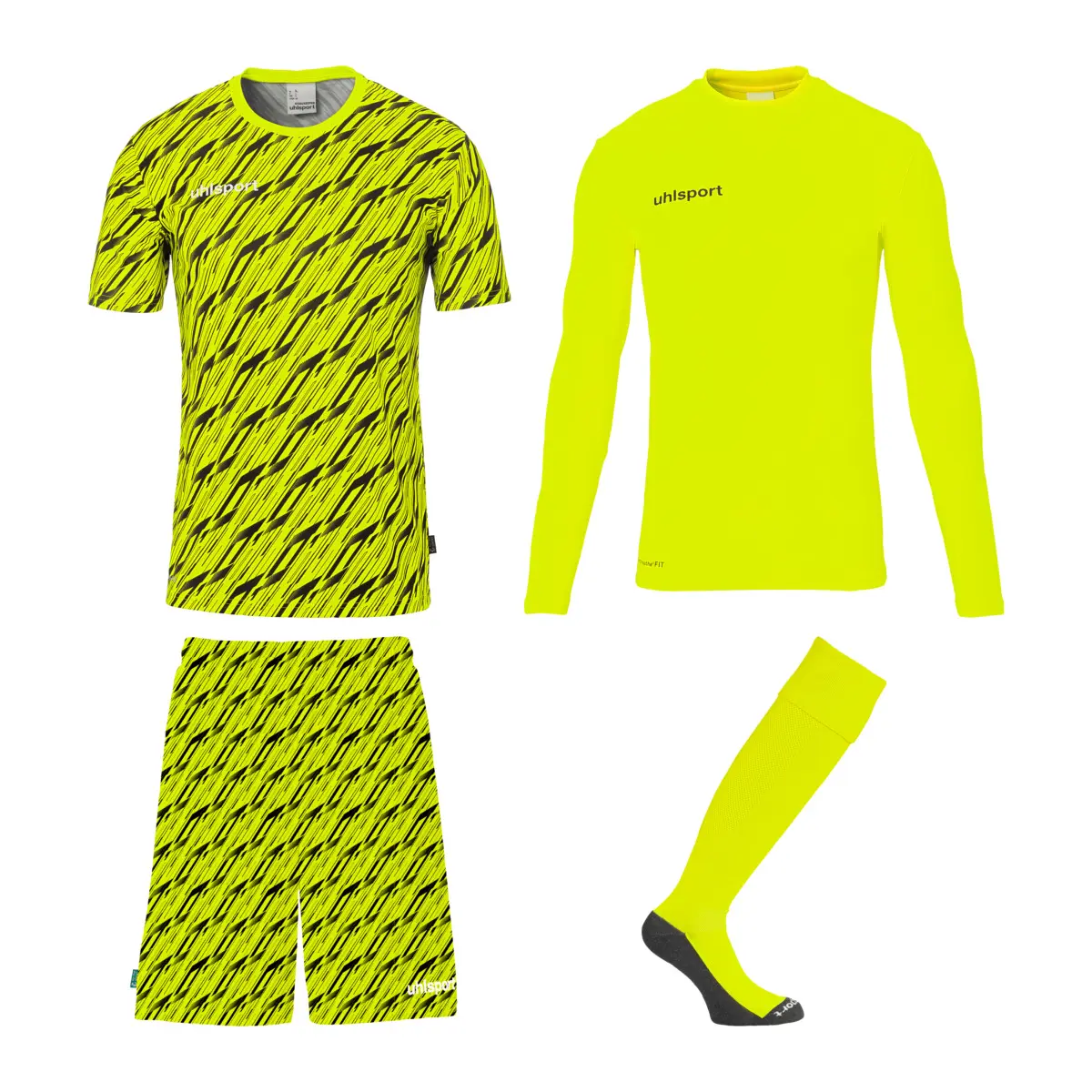 Uhlsport Kindertorwartset Progressive, Torwarttrikot und Shorts für Kinder mit Smartbreathe Lite