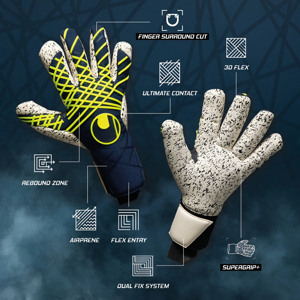 Uhlsport Torwarthandschuhe Prediction Supergrip + Finger Surround - Image 3