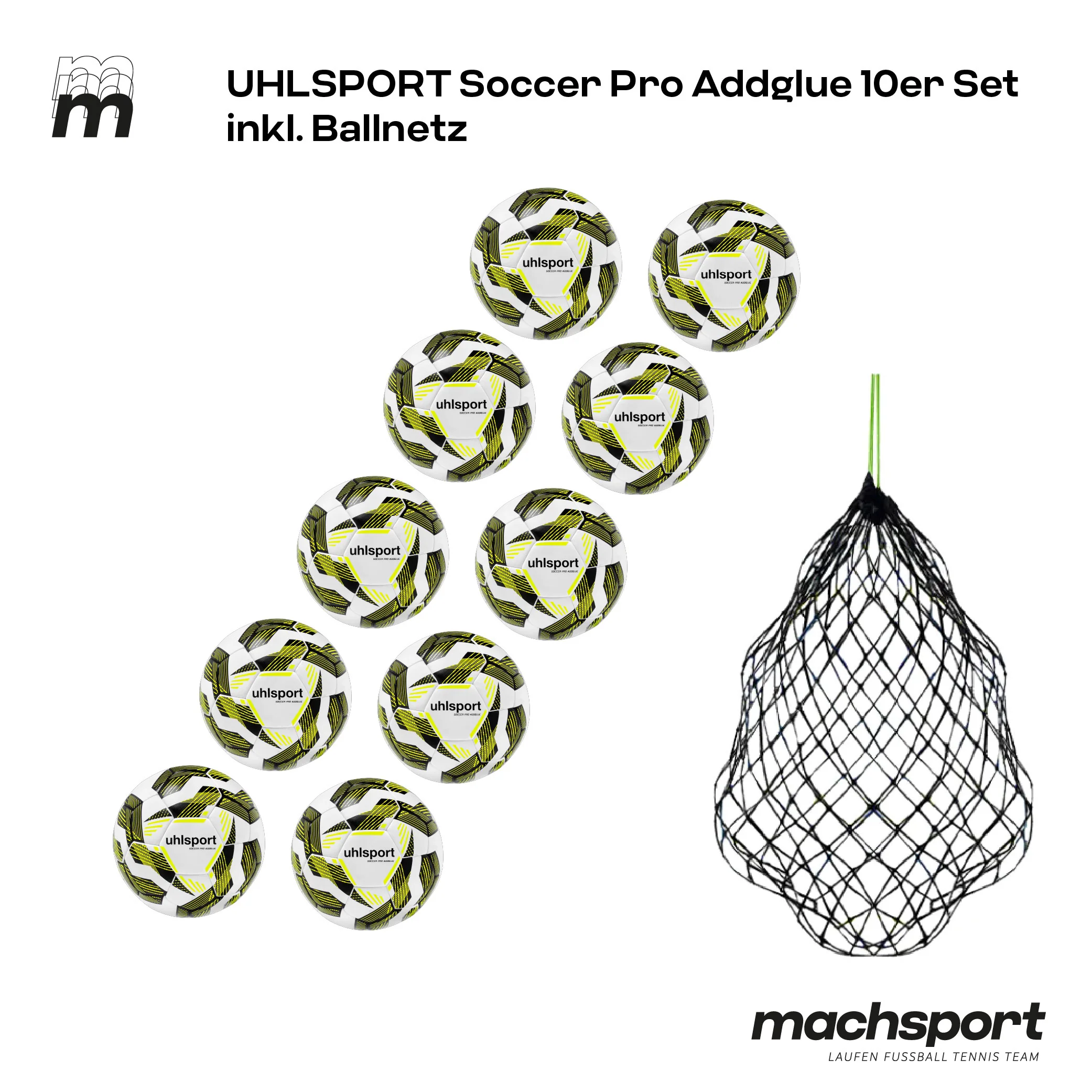 Uhlsport Soccer Pro Addglue 10er Set inkl. Ballnetz Größe 3, 4 und 5 - Image 3