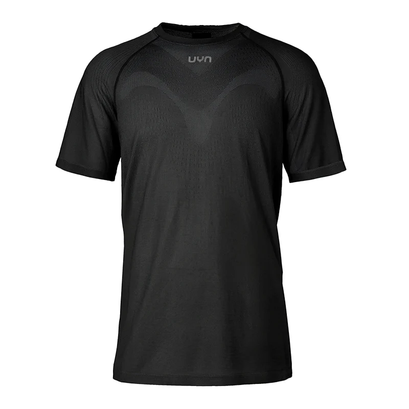 UYN Herrenlaufshirt kurzärmelig Kymra, ultraleichtes Laufshirt für dynamische Einheiten und längere Läufe, schwarz - Image 2